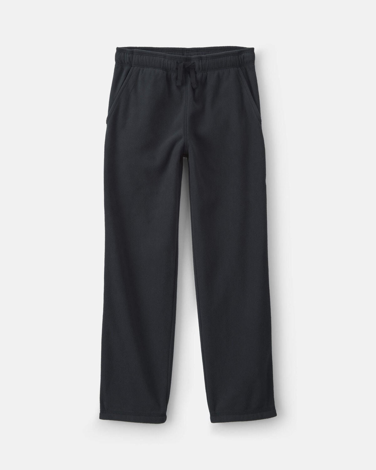 Boys Fleece Wide-Leg Pants - Black
