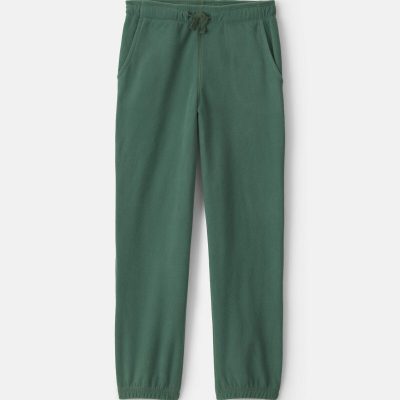 Boys Fleece Joggers - Olive Green