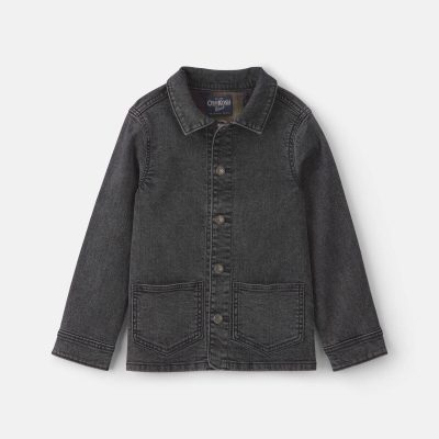 Boys Denim Utility Jacket - Black
