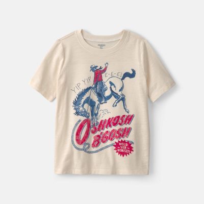Boys Cowboy Graphic Tee - Cream
