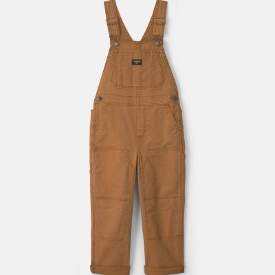 Boys Twill Overalls - Brown