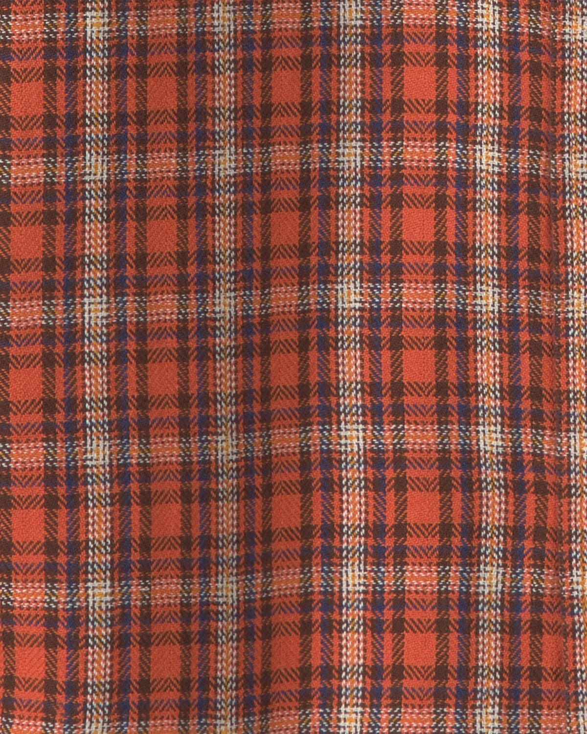 Boys Plaid Long-Sleeve Button-Down Shirt - Orange - Image 2