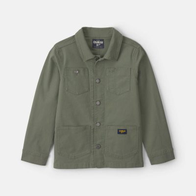 Boys Utility Jacket - Olive Green