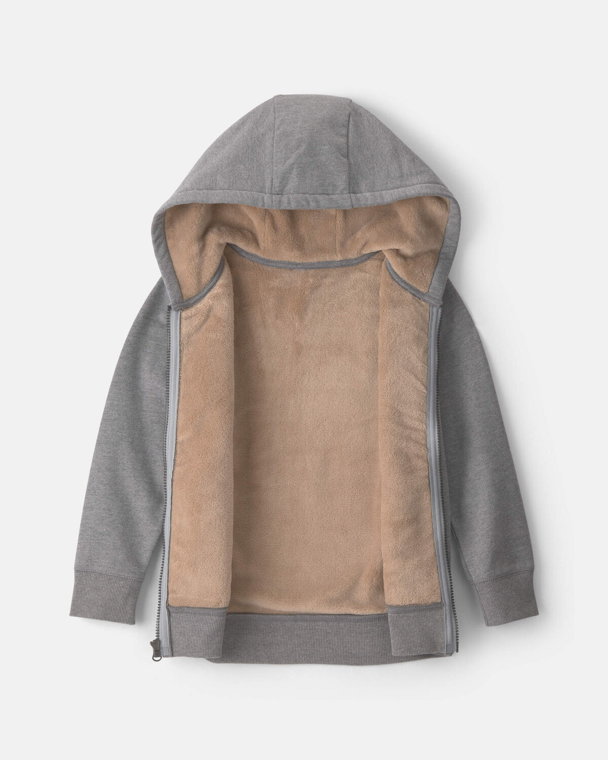Boys Fleece Zip-Up Hoodie - Grey - Image 2