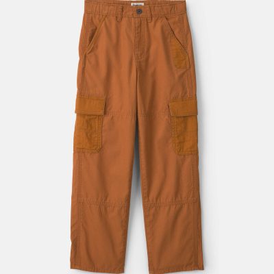 Boys Baggy Cargo Pants - Brown