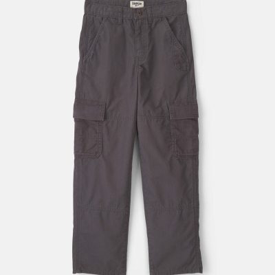Boys Baggy Cargo Pants - Black
