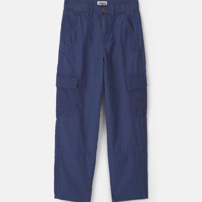 Boys Baggy Cargo Pants - Navy Blue