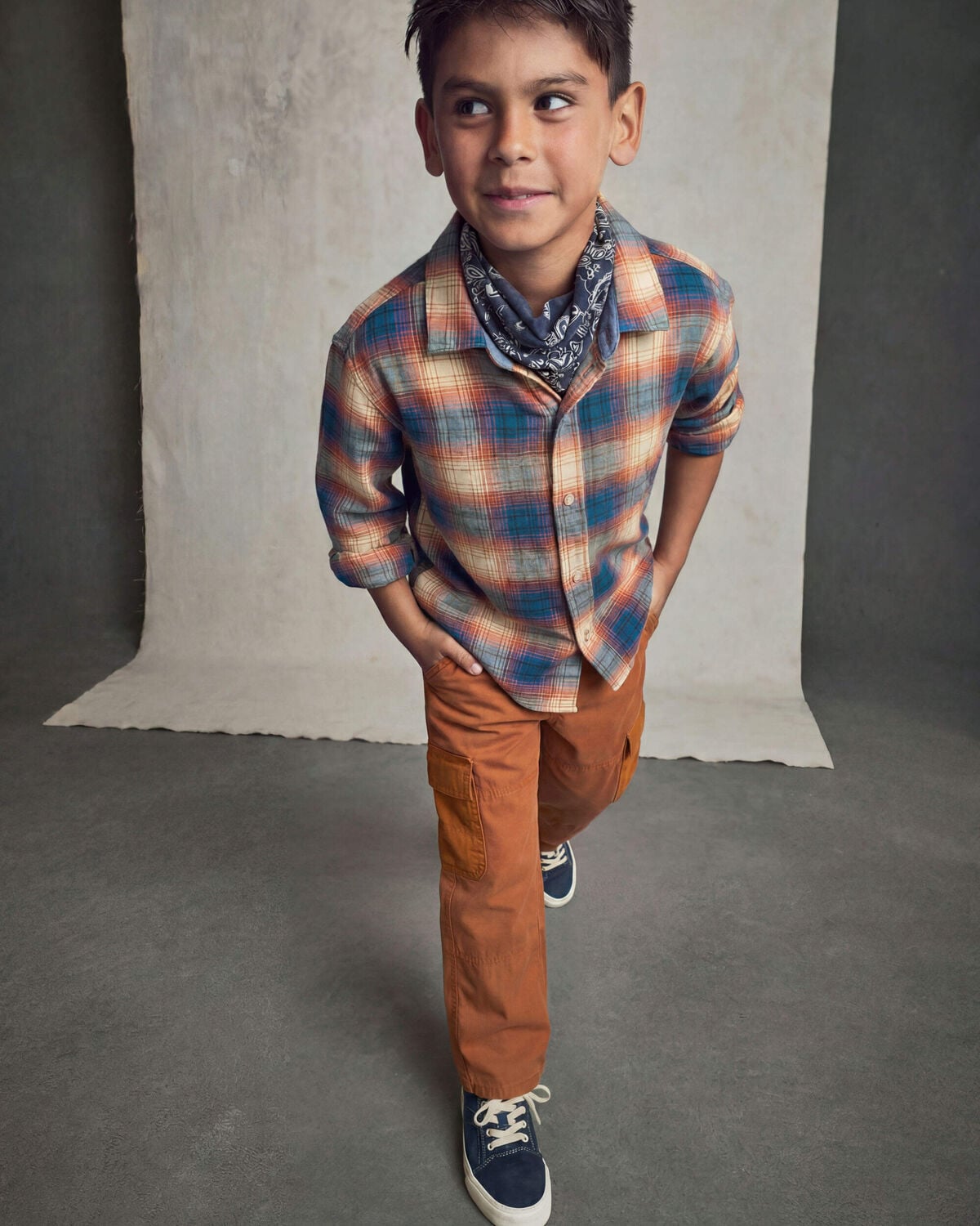 Boys Plaid Flannel Button-Down Shirt - Image 3