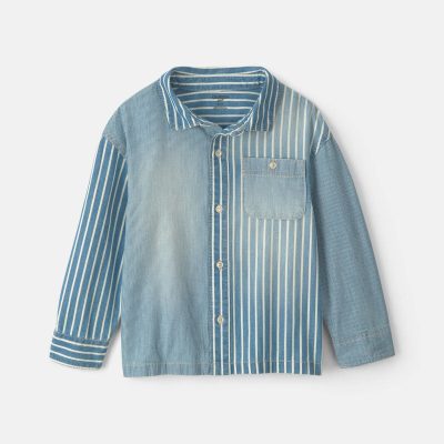 Boys Hickory Button-Down Shirt - Blue