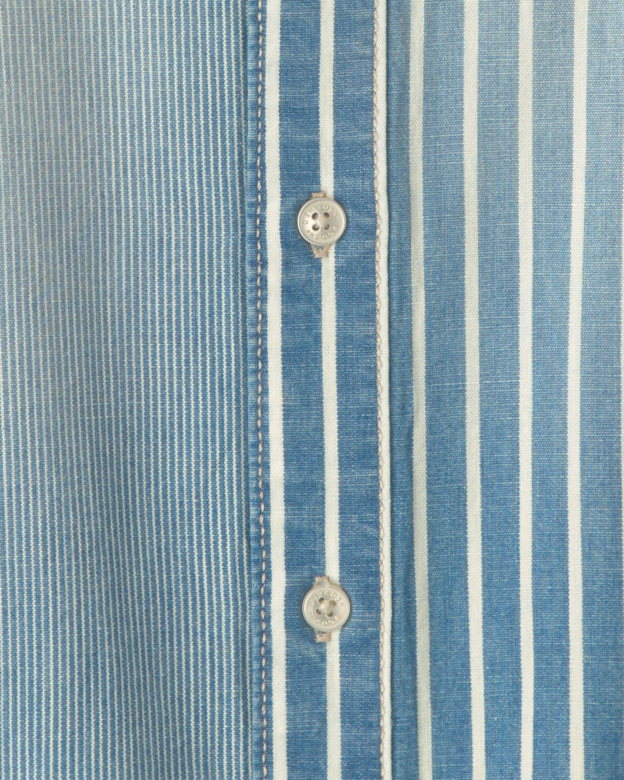 Boys Hickory Button-Down Shirt - Blue - Image 6