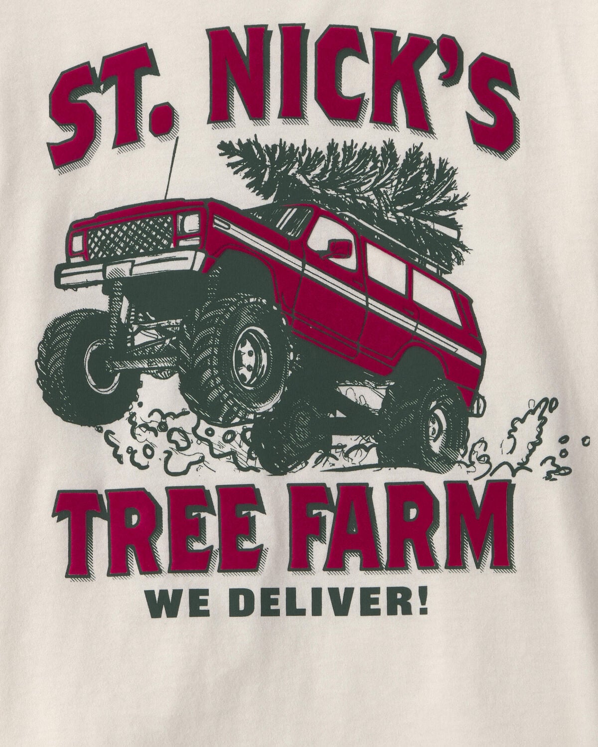 Boys 'St. Nick's Tree Farm' Long-Sleeve Graphic Tee - Cream - Image 2