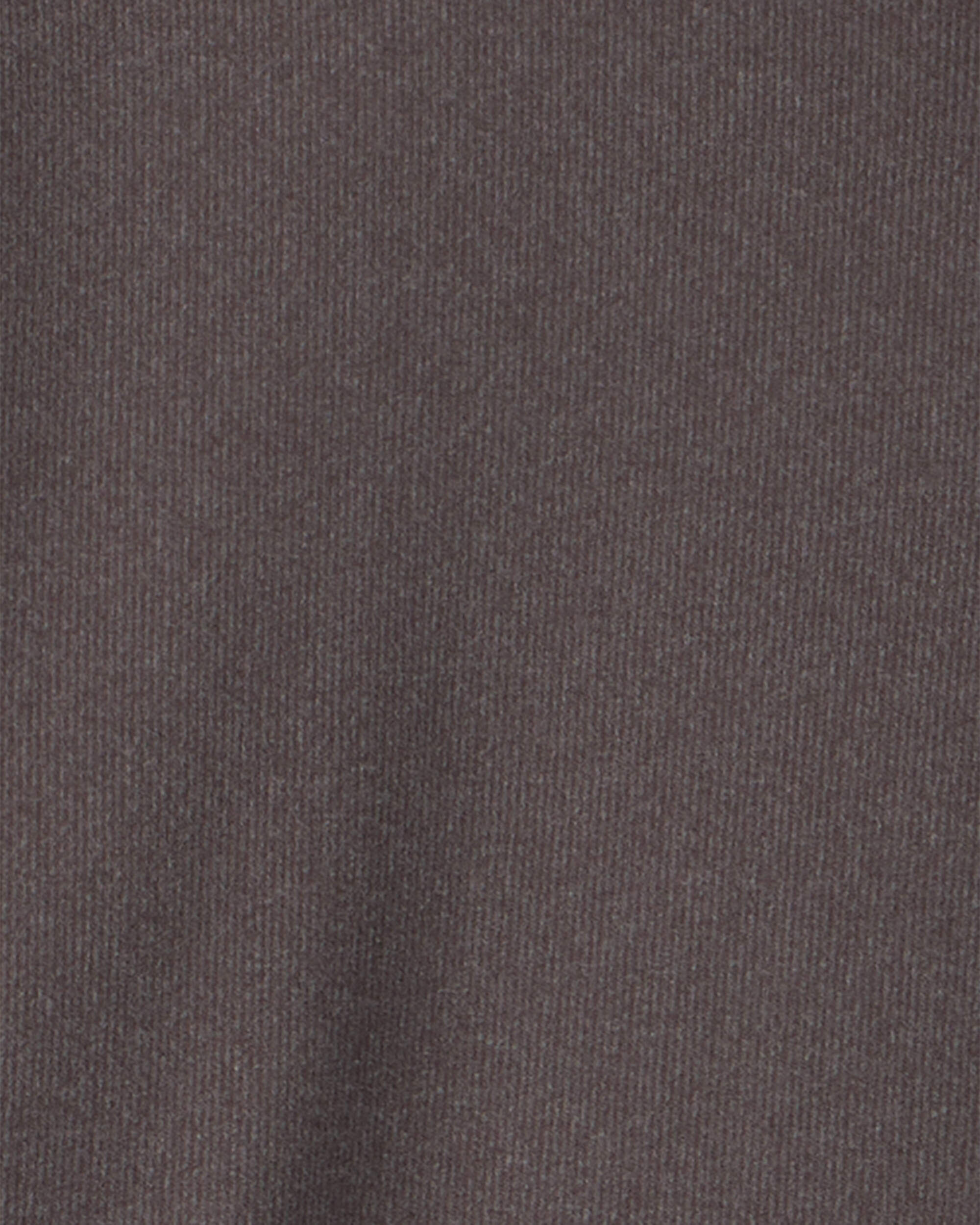 Boys Quarter-Zip Rib Pullover Sweatshirt - Khaki - Image 5
