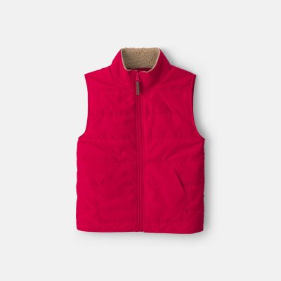 Boys Zip-Up Vest - Red