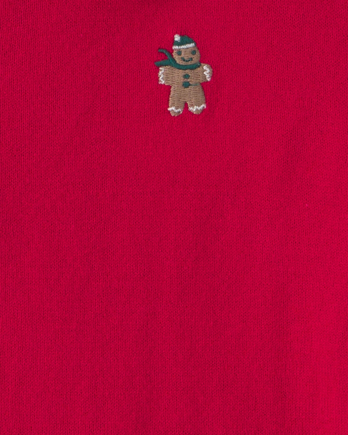 Boys Gingerbread Polo Sweater - Red - Image 2