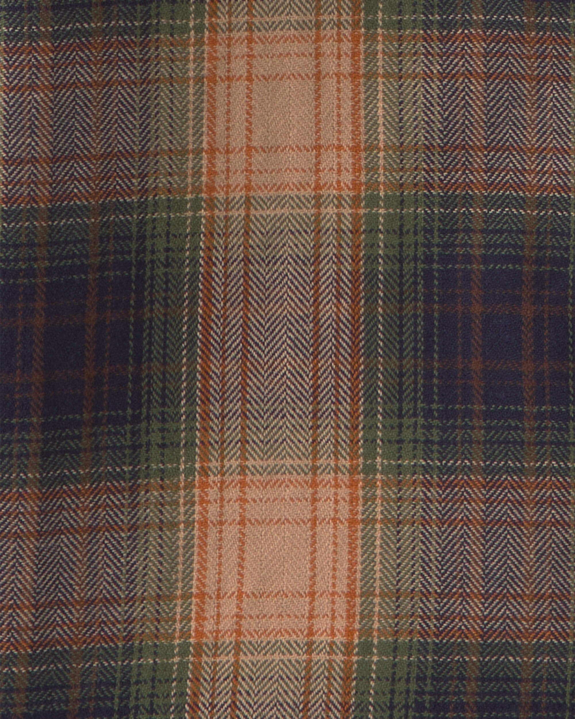Boys Plaid Long-Sleeve Button-Down Shirt - Orange - Image 4