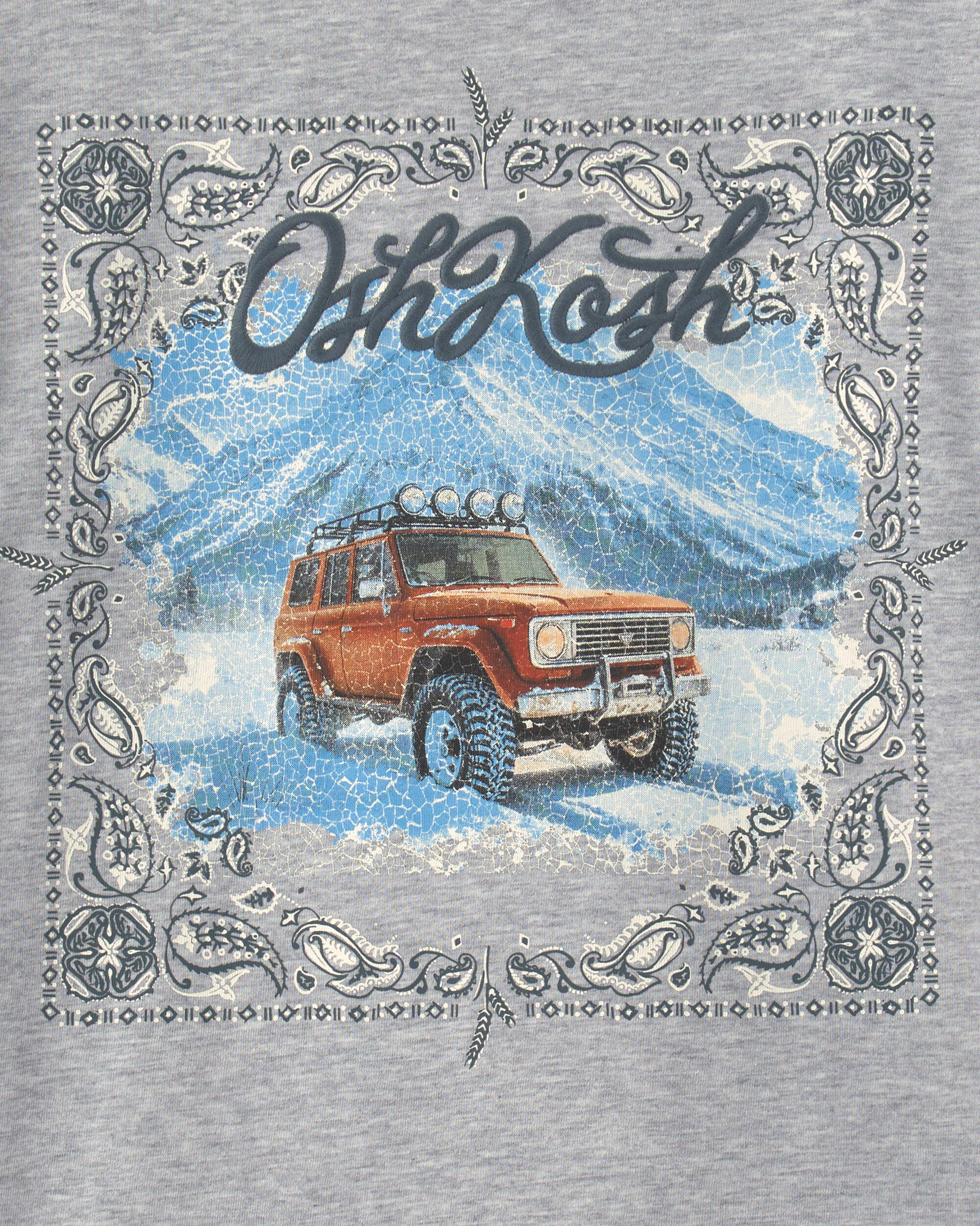 Boys 'OshKosh' Car Long-Sleeve Graphic Tee - Grey - Image 3
