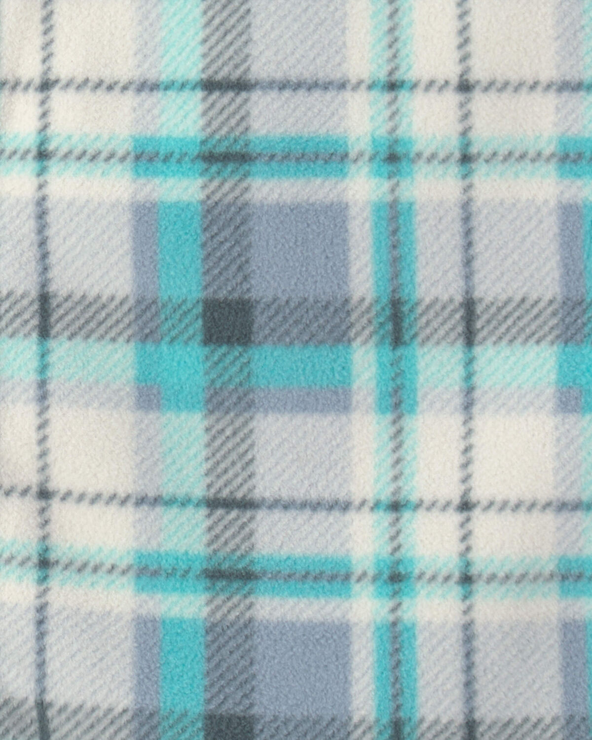 Boys Plaid Fleece Long-Sleeve Button-Down Shirt - Blue - Image 2