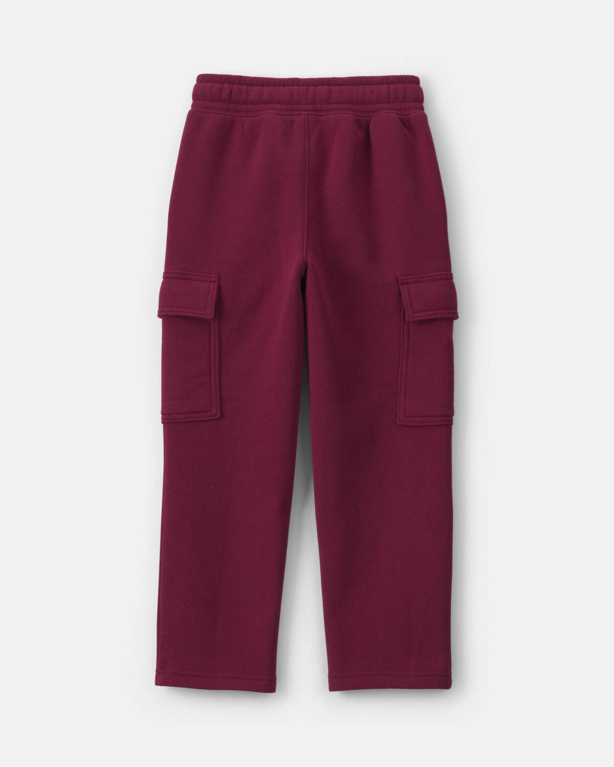 Boys Fleece Cargo Pants - Burgundy - Image 2