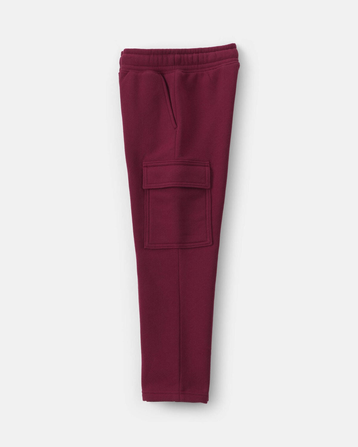 Boys Fleece Cargo Pants - Burgundy - Image 3