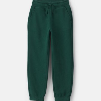 Boys Fleece Joggers - Dark Green