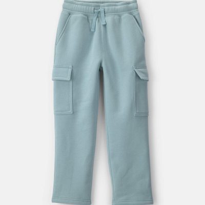 Boys Fleece Cargo Pants - Blue
