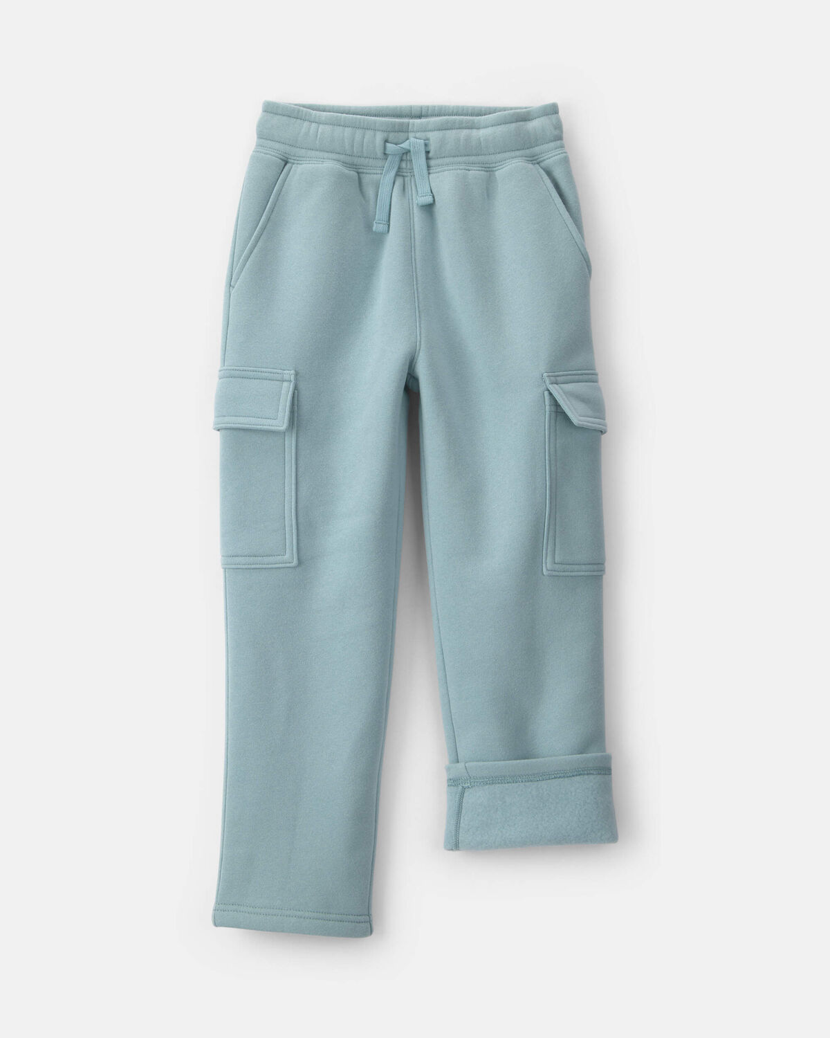 Boys Fleece Cargo Pants - Blue - Image 3