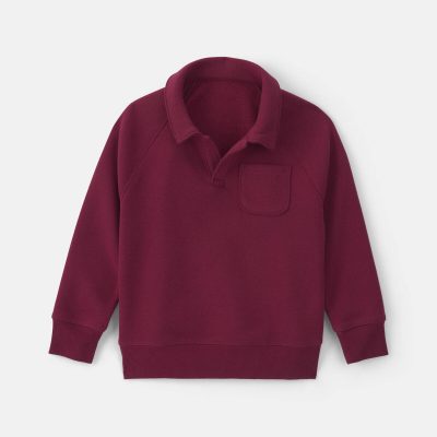 Boys Fleece Pullover Sweatshirt - Burgundy