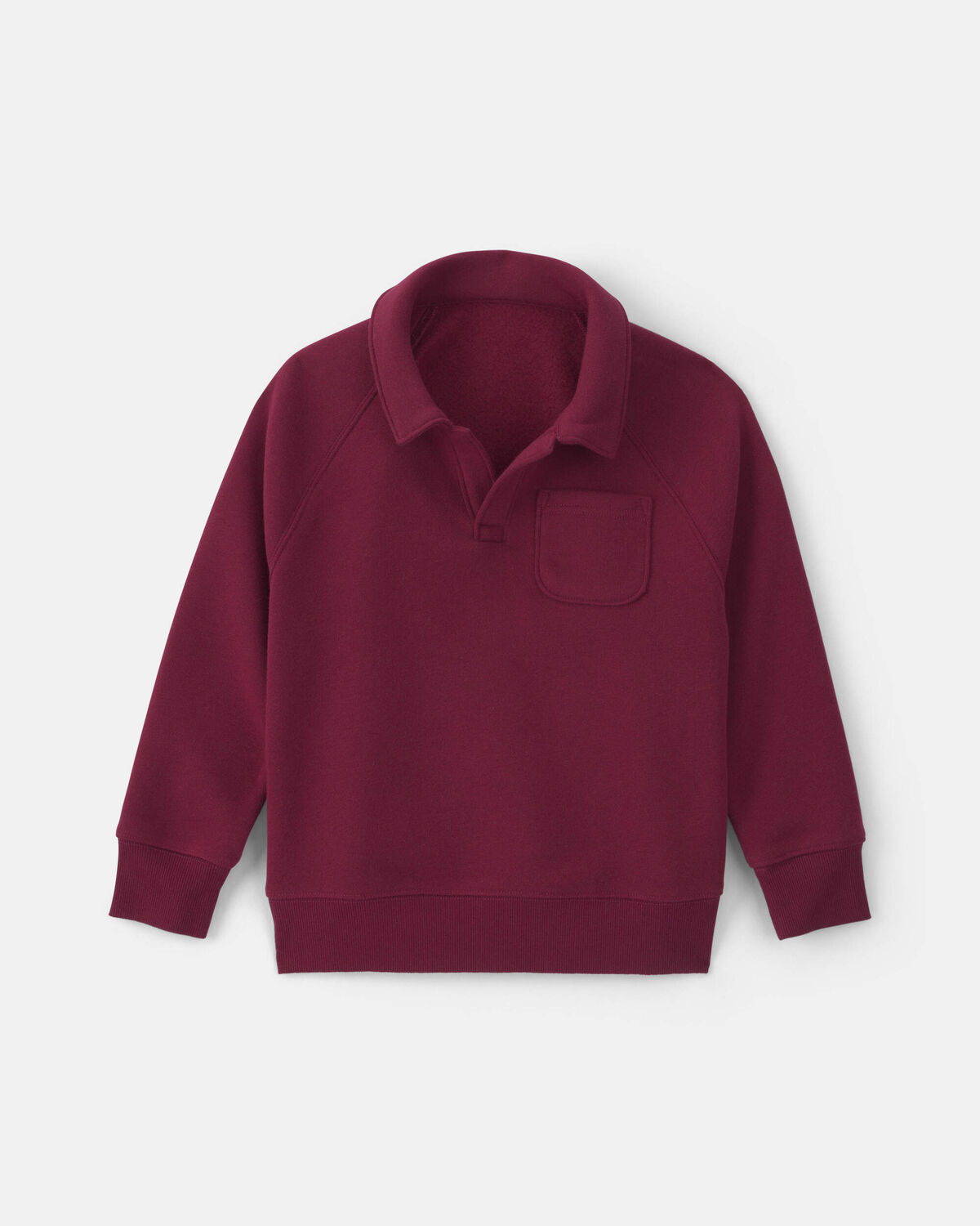Boys Fleece Pullover Sweatshirt - Burgundy