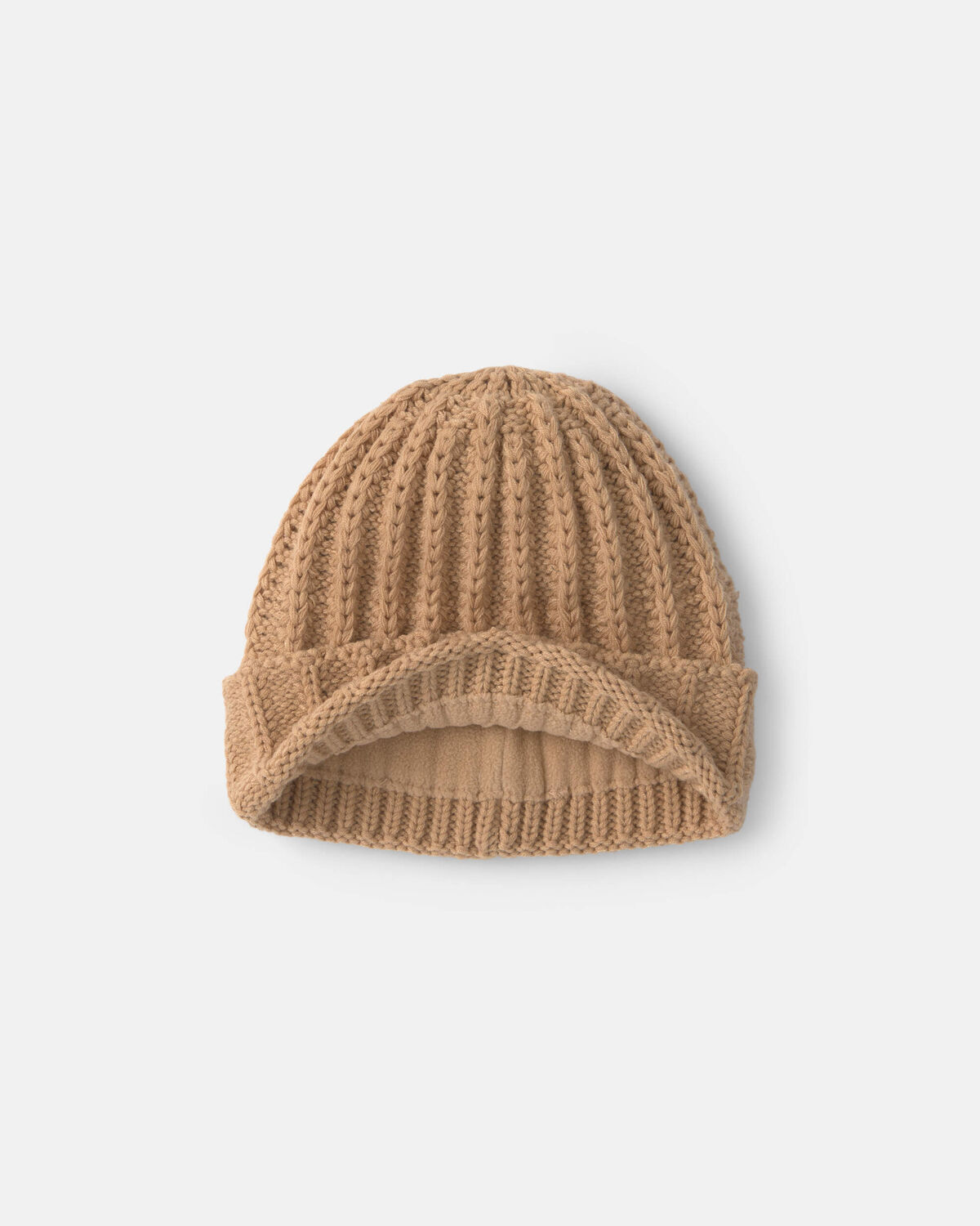 Boys Ribbed Beanie - Brown - Image 2
