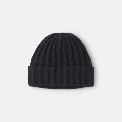 Boys Ribbed Beanie - Black