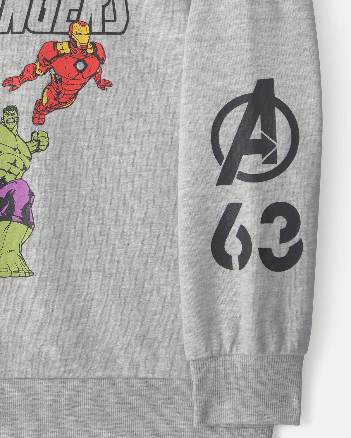 Boys ©Marvel Avengers Pullover Sweatshirt - Grey - Image 2