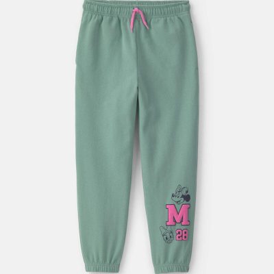 Girls Disney© Minnie Mouse Fleece Joggers - Green