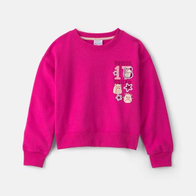 Girls Squishmallow Pullover Sweatshirt - Pink