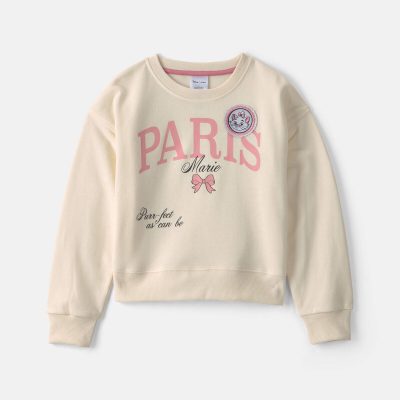 Girls Disney© Marie Paris Pullover Sweatshirt - Cream