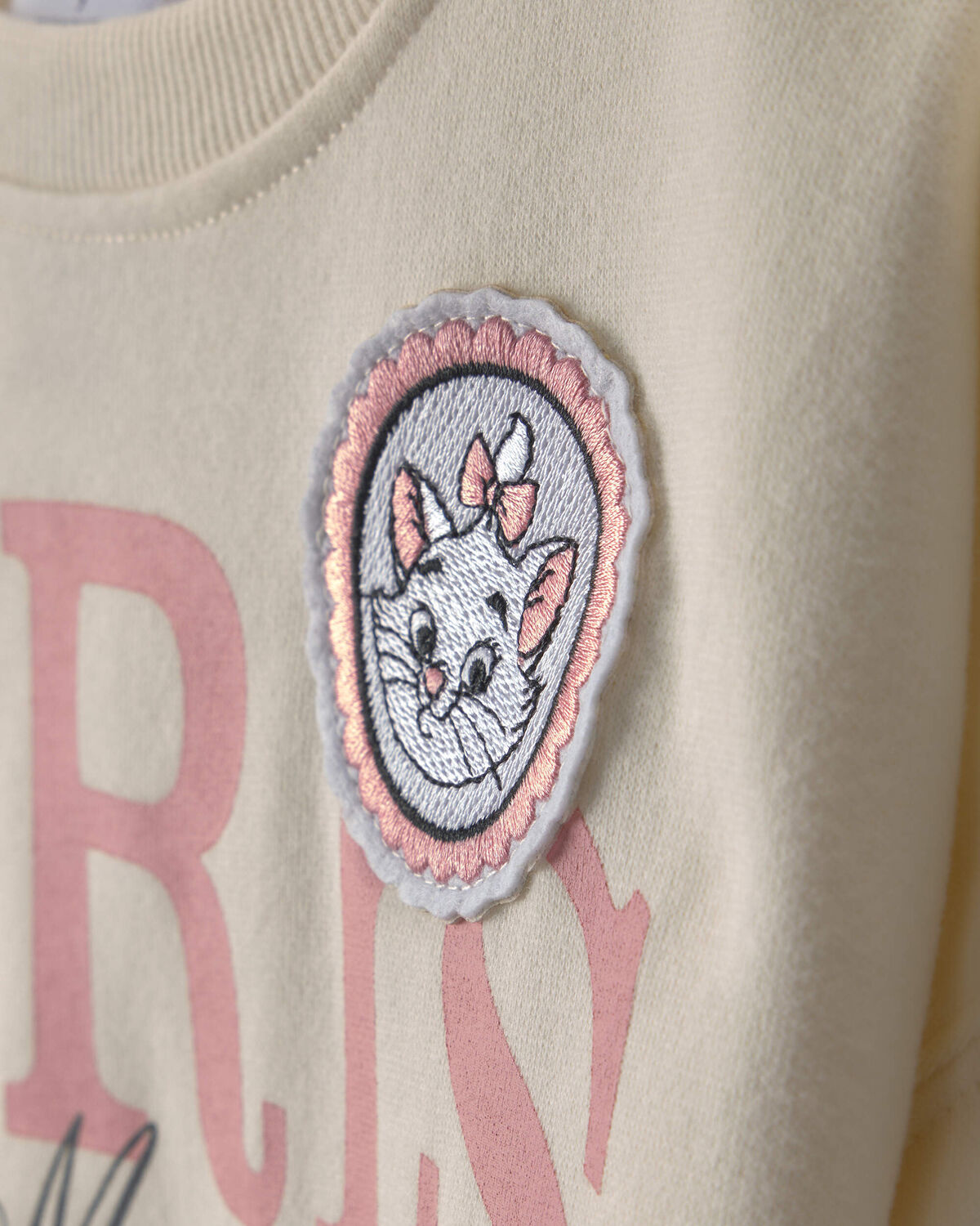 Girls Disney© Marie Paris Pullover Sweatshirt - Cream - Image 2