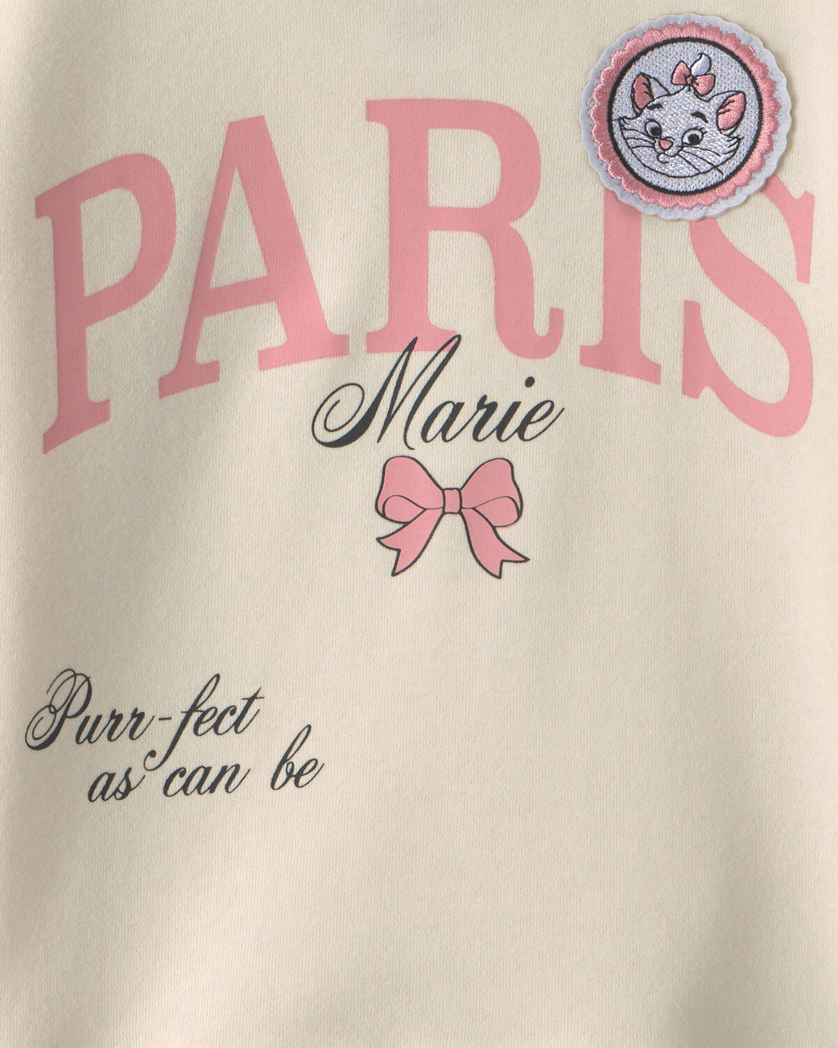 Girls Disney© Marie Paris Pullover Sweatshirt - Cream - Image 3