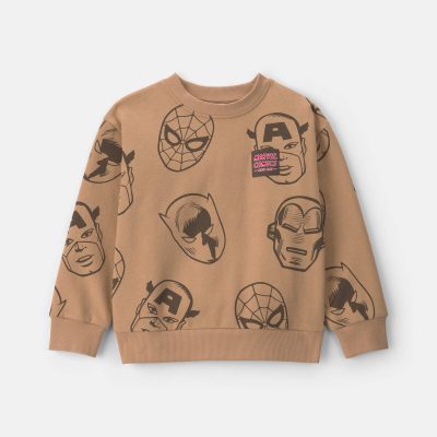 Boys ©Marvel Fleece Pullover Sweatshirt - Brown