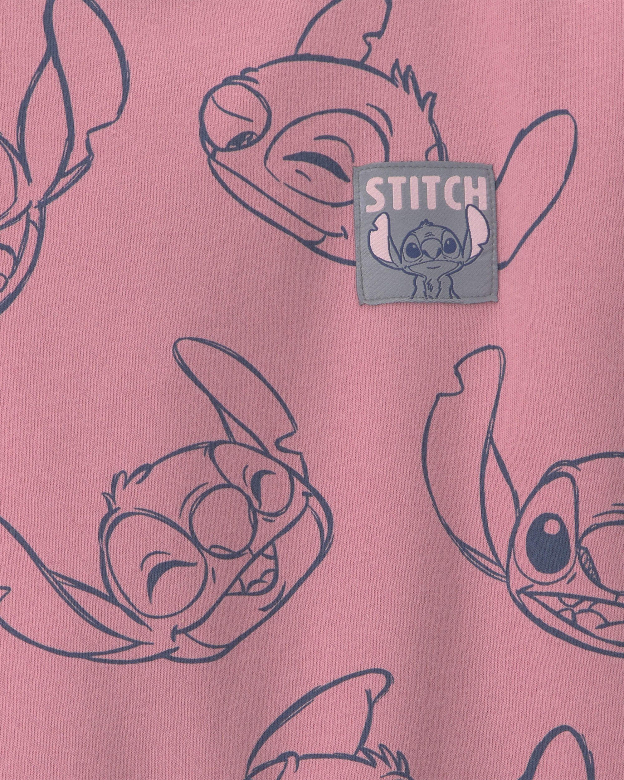 Girls Disney© Stitch Fleece Pullover Sweatshirt - Pink - Image 3