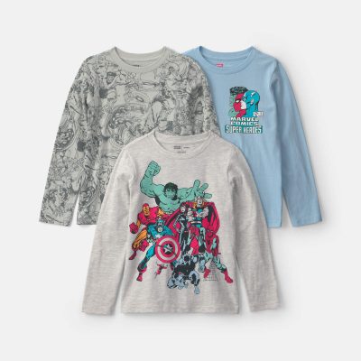 Boys 3-Pack ©Marvel Long-Sleeve Multipack Tops