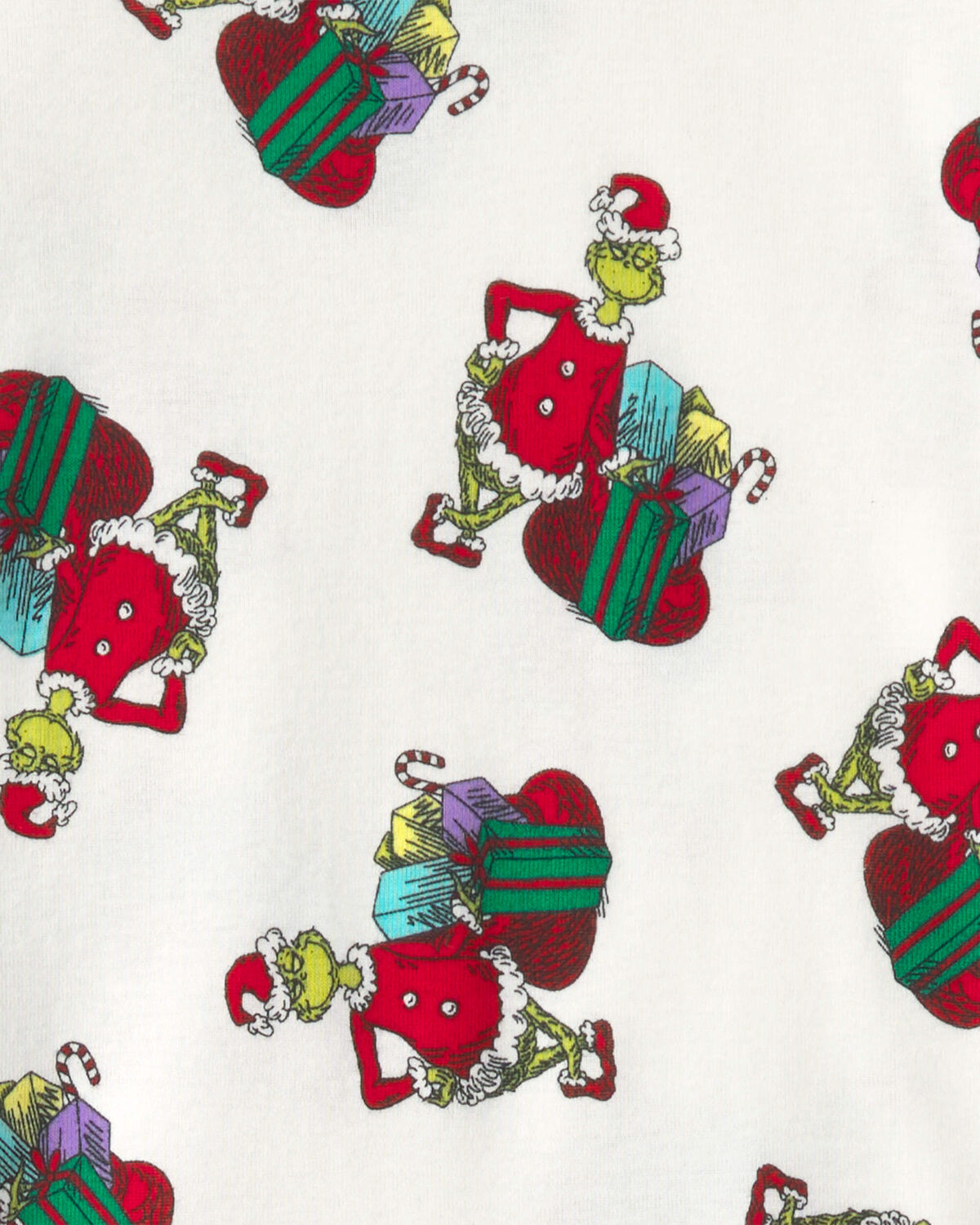 Kids 2-Piece Dr. Seuss™ The Grinch Christmas 100% Cotton Snug Fit Pajama Set - Ivory - Image 2