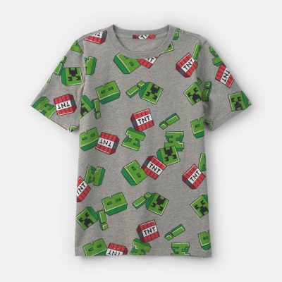 Boys Minecraft® Graphic Tee - Grey