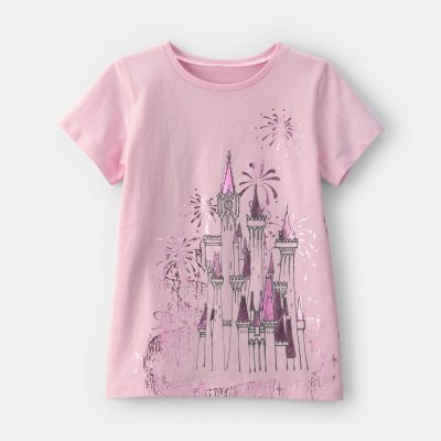 Girls Disney© Castle Graphic Tee - Pink