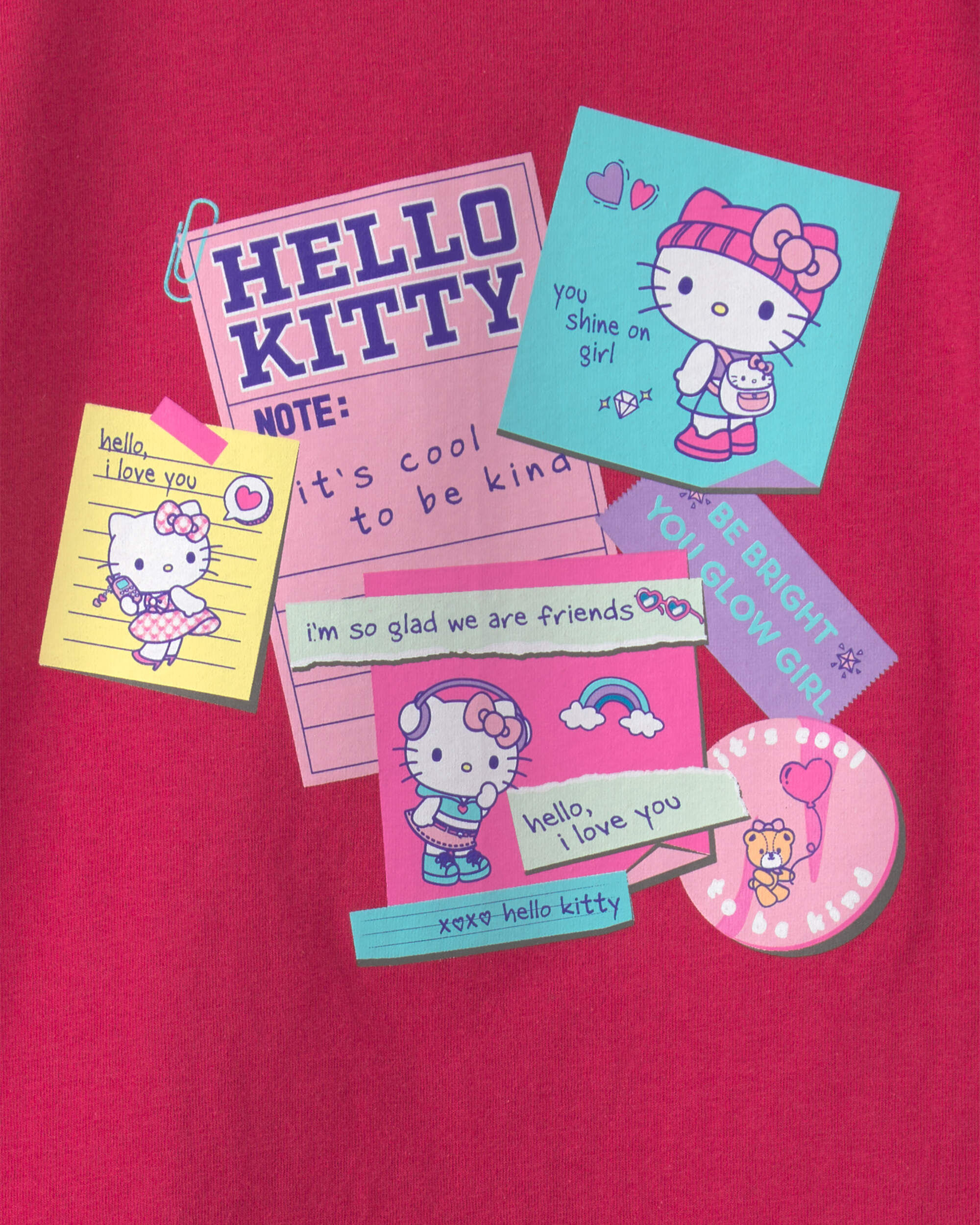 Girls Hello Kitty® Graphic Tee - Red - Image 3