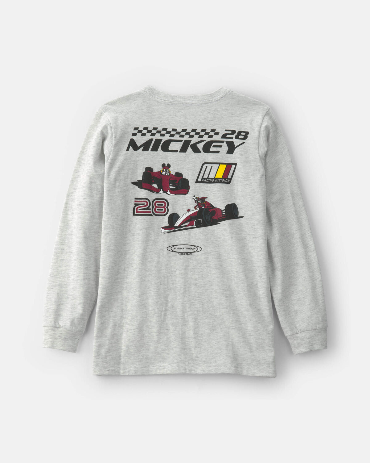 Boys Disney© Mickey Mouse Racing Long-Sleeve Graphic Tee - Grey - Image 2