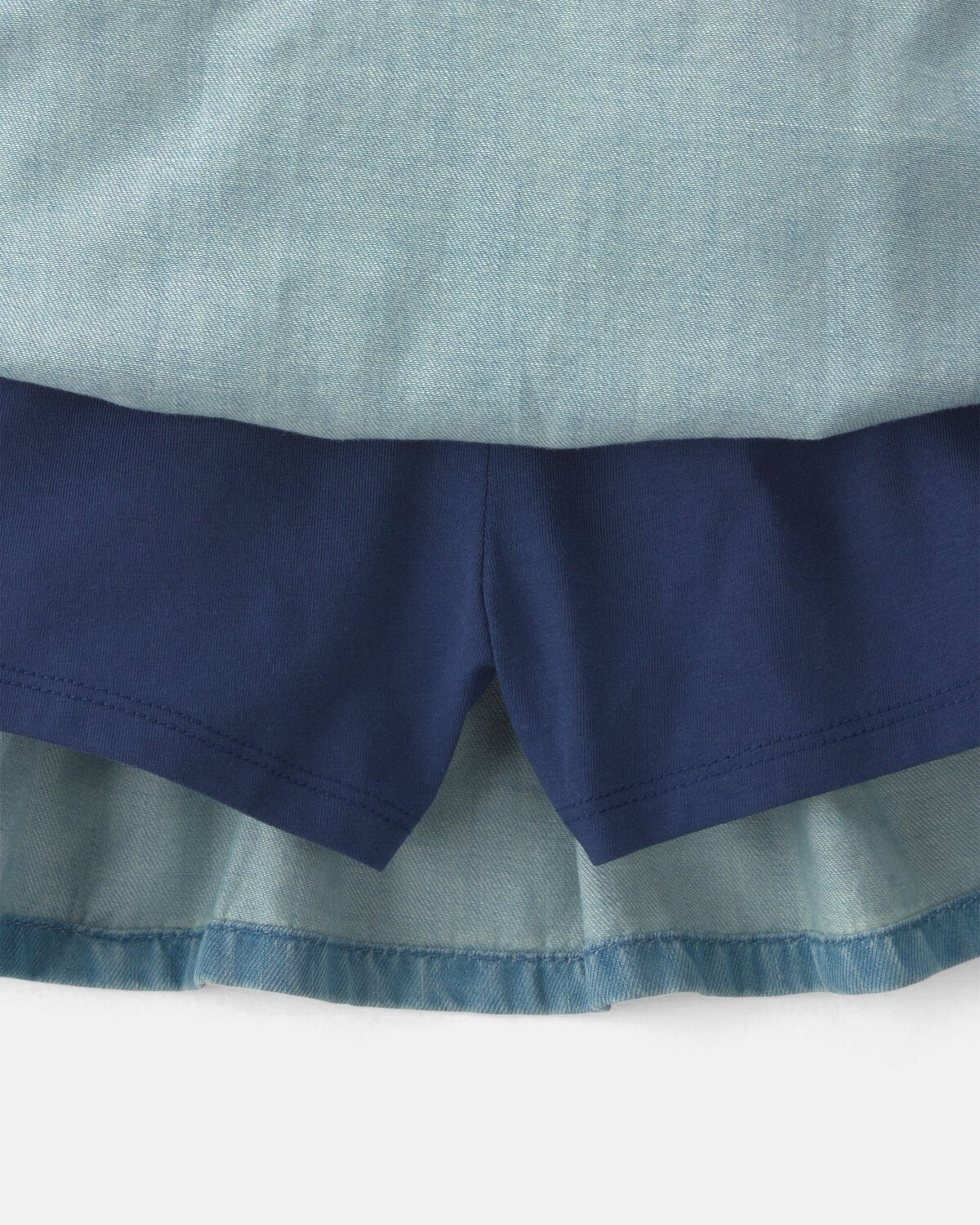 Girls Chambray Denim Skort - Indigo - Image 2