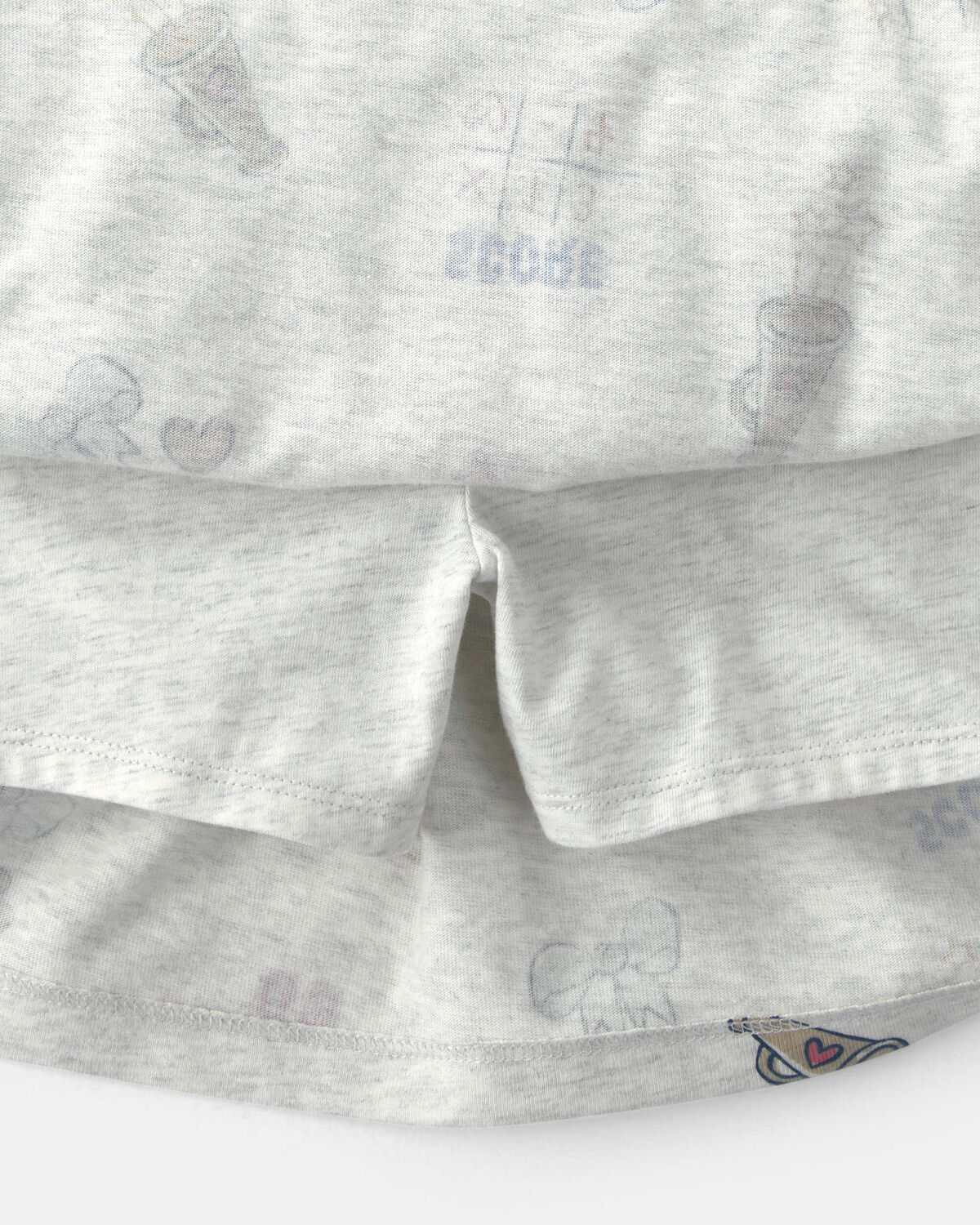 Girls 'Go Team' Cotton Skort - Grey - Image 2