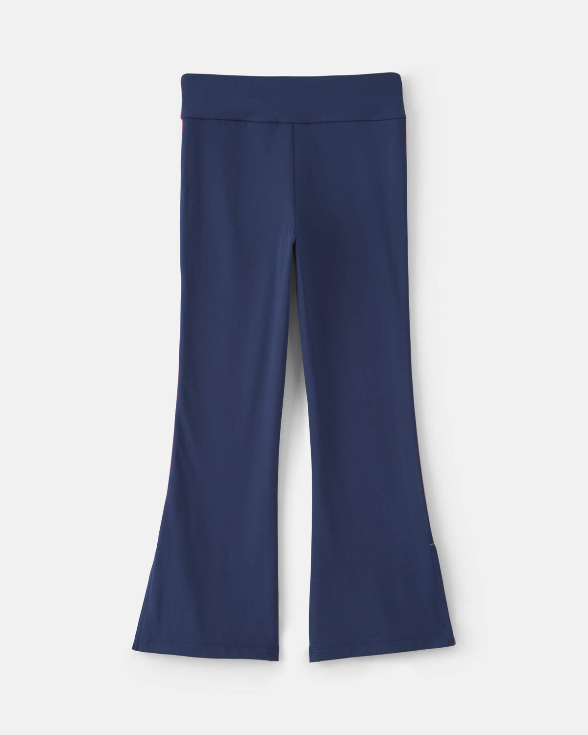 Girls Pull-On Stretch Active Flare Leggings - Navy Blue/Pink - Image 2