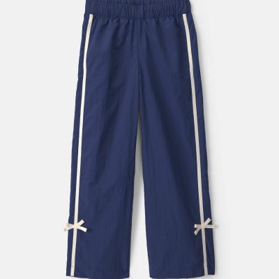 Girls Nylon Track Pants - Navy Blue