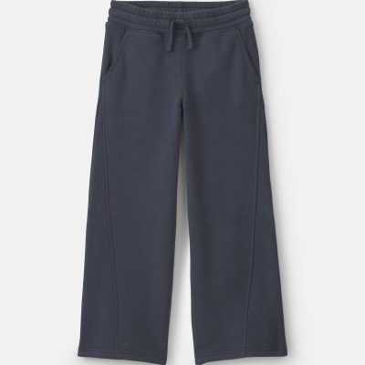Girls Fleece Wide-Leg Active Pants - Navy Blue