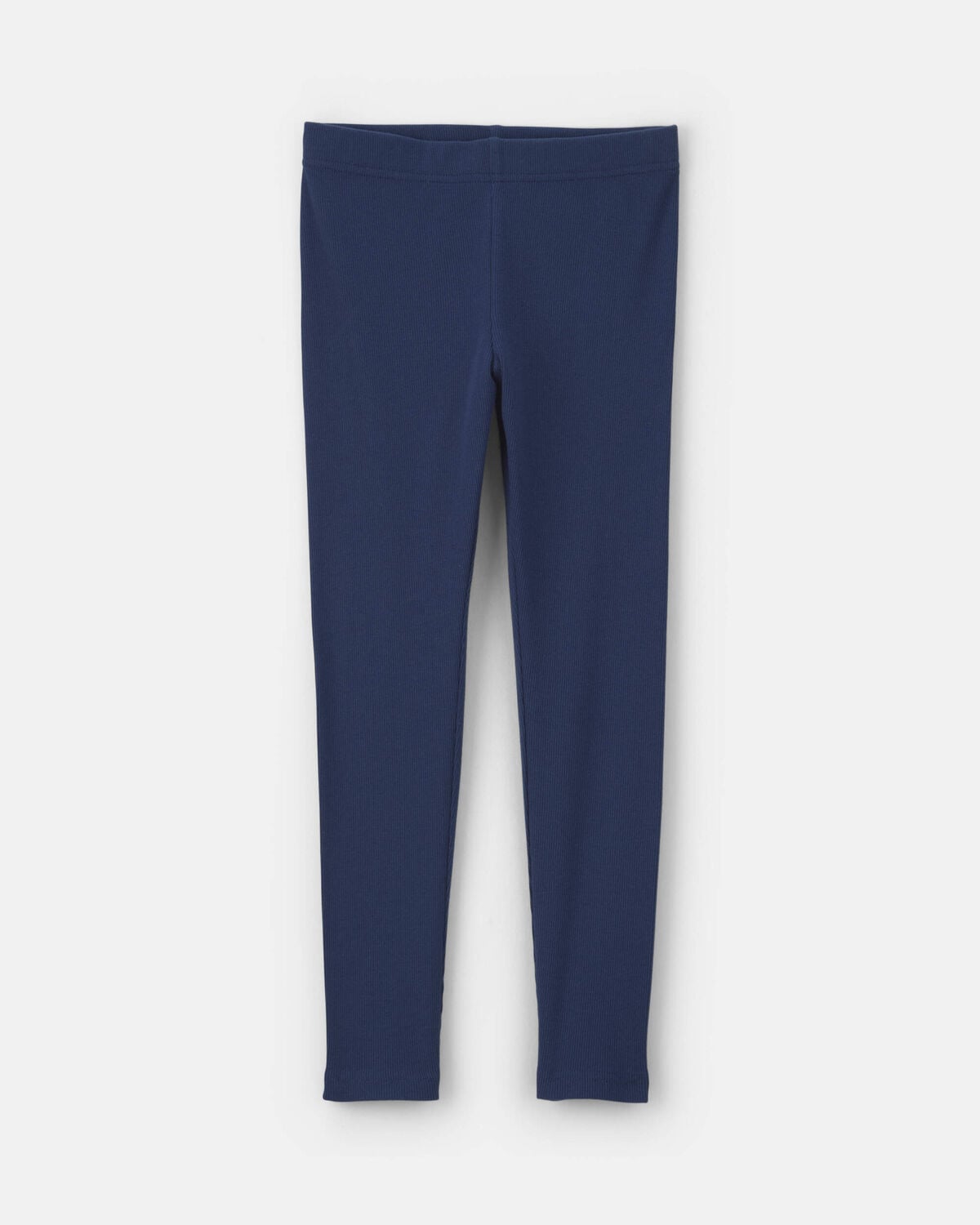Girls Pull-On Stretch Rib Leggings - Navy Blue